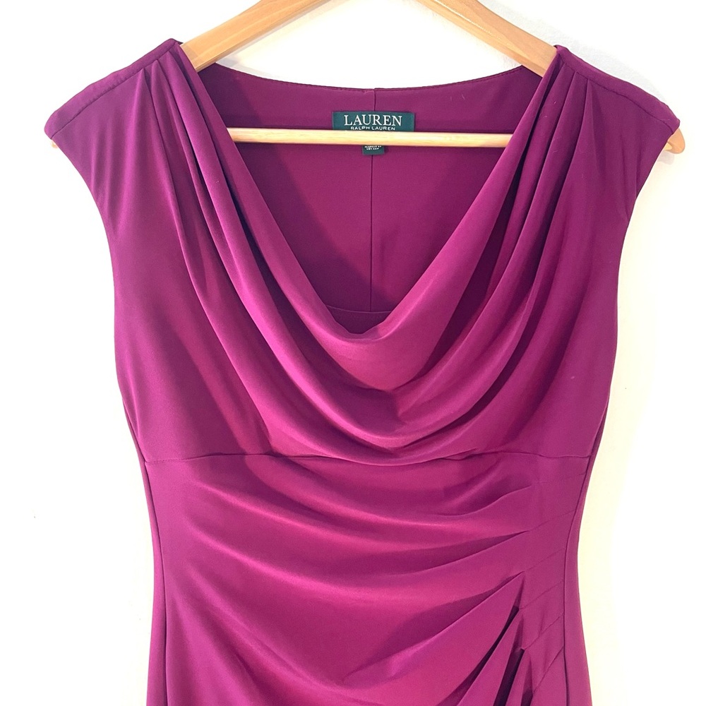 Lauren Ralph Lauren Rich Purple Midi Dress - Picture 2 of 8